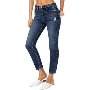GRLFRND Karolina Told You So Jeans  Medium Wash Slim Straight Leg High Rise, 27
